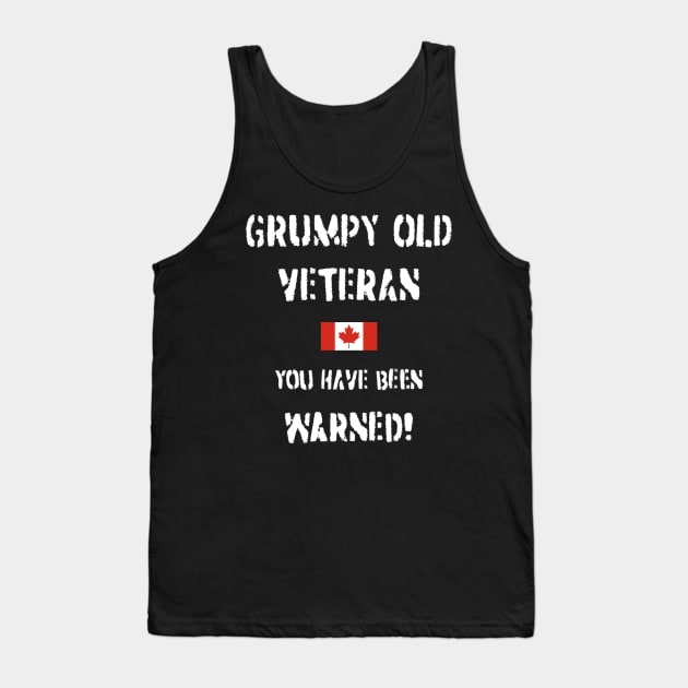 Grumpy Old Veteran (Canada) Tank Top by BearCaveDesigns